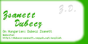 zsanett dubecz business card